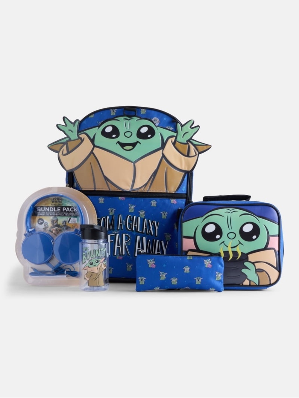 Star Wars The Child (Grogu) Blue Kids 6pc Backpack & Lunch Set W6
